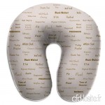 Travel Pillow Tree Names Memory Foam U Neck Pillow for Lightweight Support in Airplane Car Train Bus - B07VD5FYVG
